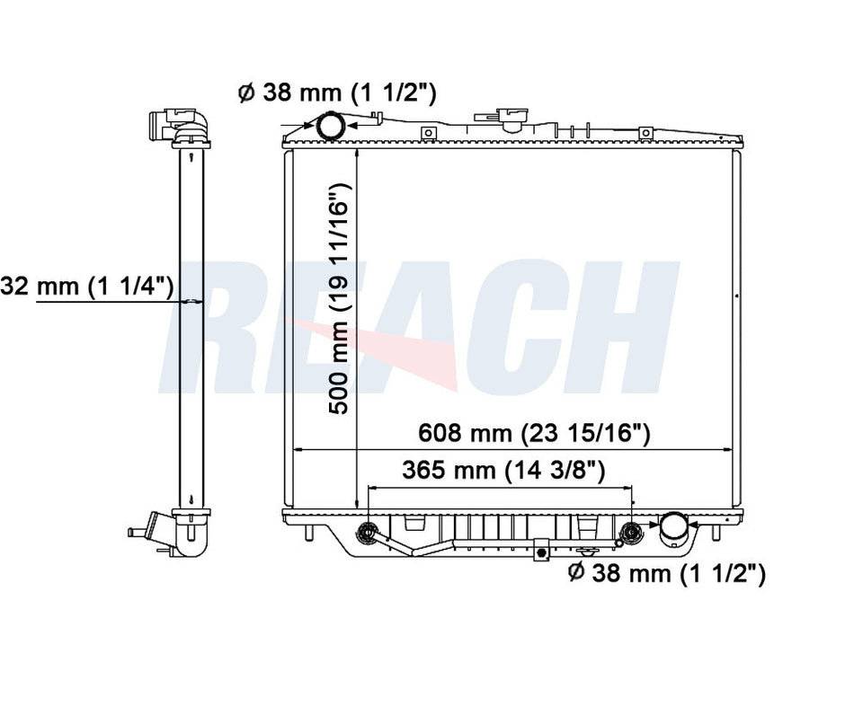 1993 ISUZU TROOPER 3.2 L RADIATOR REA41-1302A