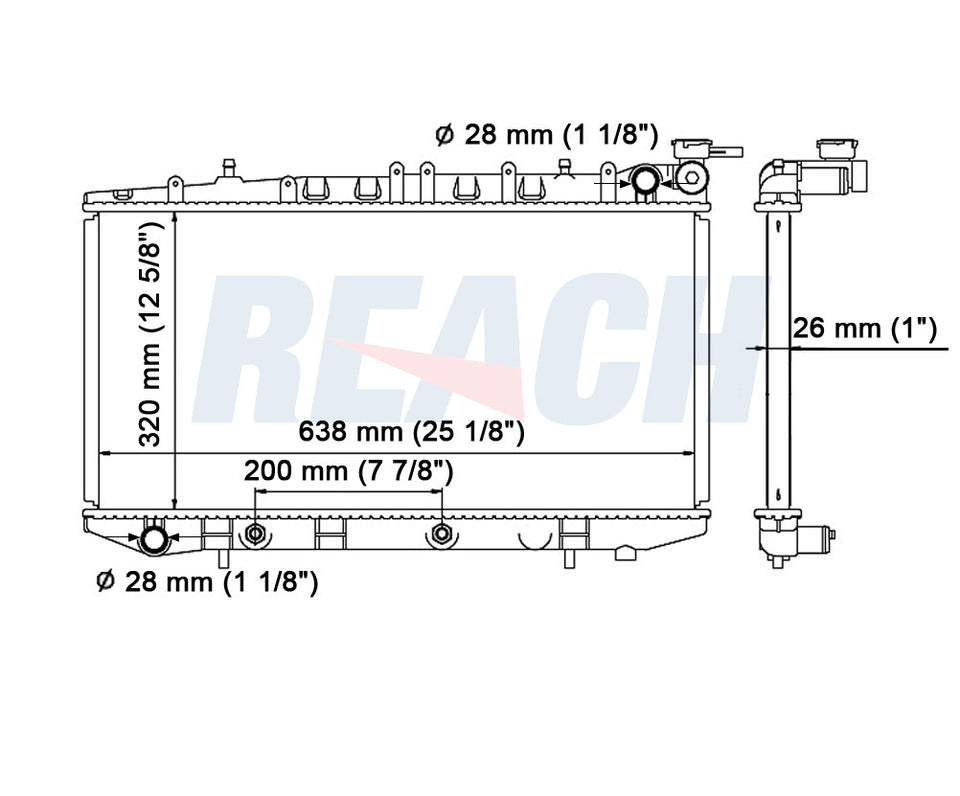1997 NISSAN SENTRA 1.6 L RADIATOR REA41-1317A