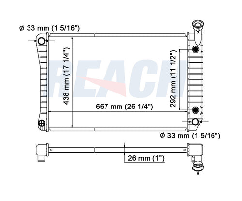 1993 BUICK CENTURY 3.3 L RADIATOR REA41-1340A
