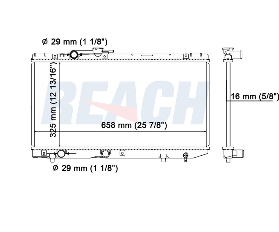 1994 TOYOTA PASEO 1.5 L RADIATOR REA41-1381A