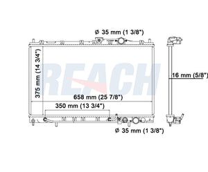 1996 EAGLE SUMMIT 1.8 L RADIATOR REA41-1393A