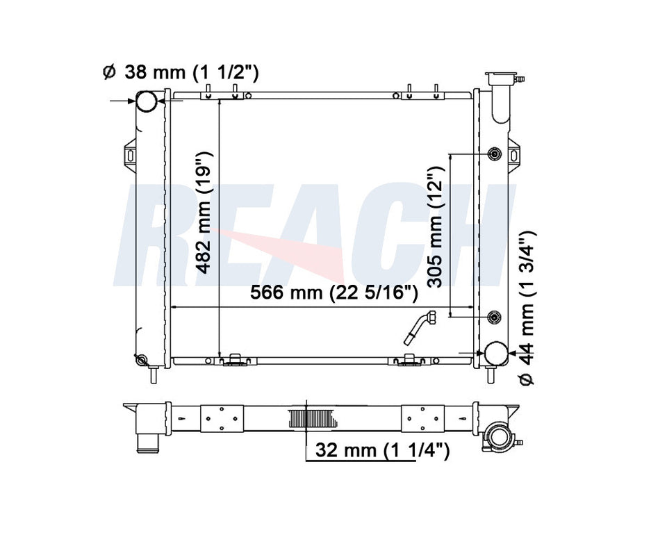 1995 JEEP GRAND CHEROKEE 5.2 L RADIATOR REA41-1394A