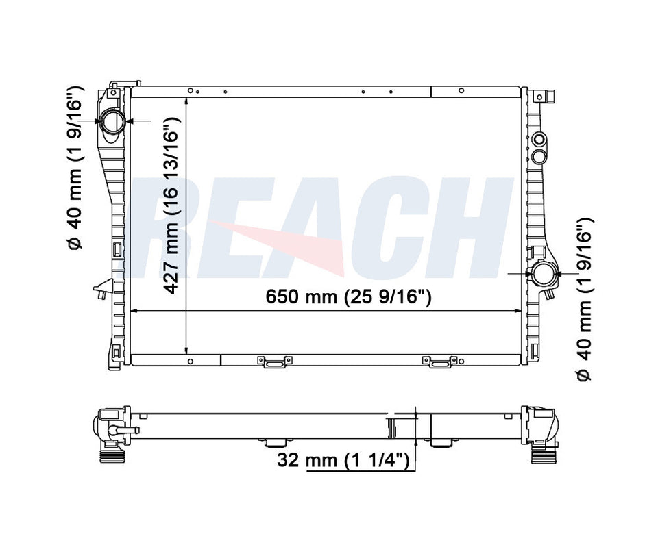 1995 BMW 740I 4.0 L RADIATOR REA41-1401A