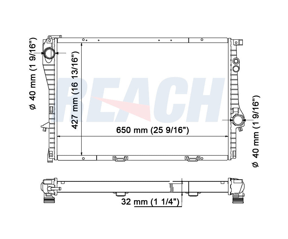 1995 BMW 740I 4.0 L RADIATOR REA41-1401A
