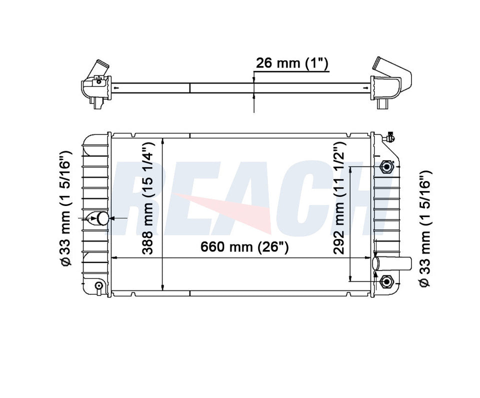 1997 OLDSMOBILE ACHIEVA 2.4 L RADIATOR REA41-1515A