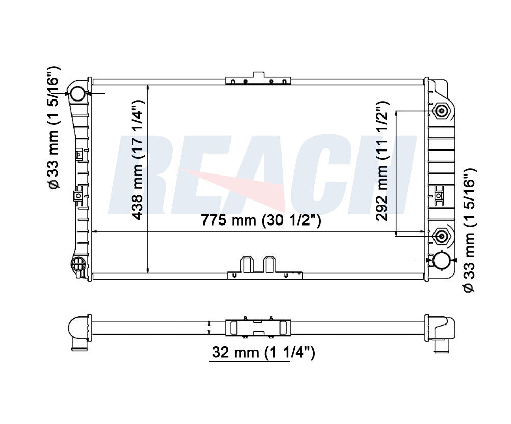 1995 BUICK ROADMASTER 5.7 L RADIATOR REA41-1516A
