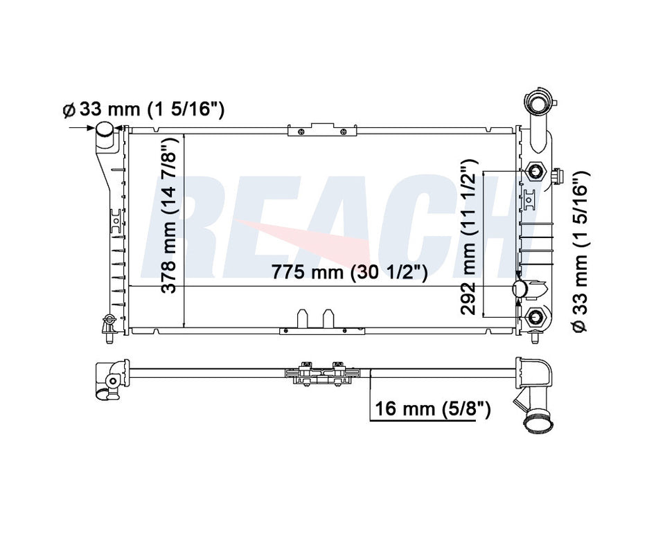 1999 CHEVROLET LUMINA 3.1 L RADIATOR REA41-1519A