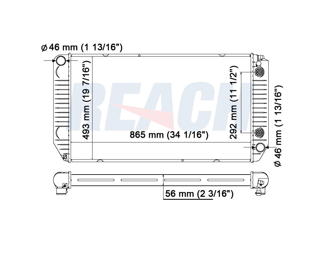 1997 GMC K3500 6.5 L RADIATOR REA41-1523A