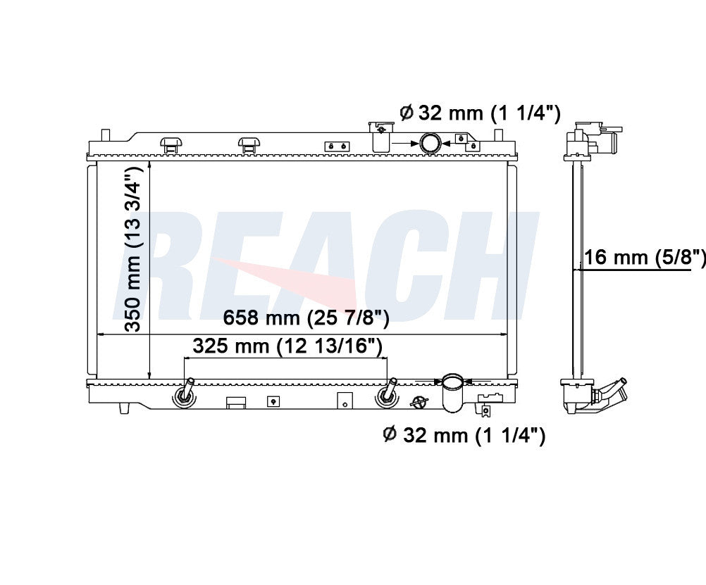 2001 ACURA INTEGRA 1.8 L RADIATOR REA41-1568A