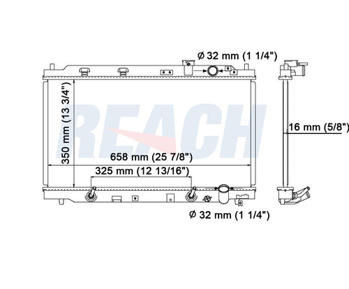 1999 ACURA INTEGRA 1.8 L RADIATOR REA41-1568A