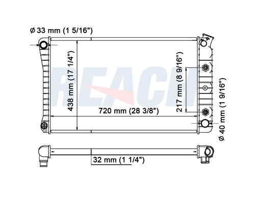 1975 BUICK LESABRE 5.7 L RADIATOR REA41-161A