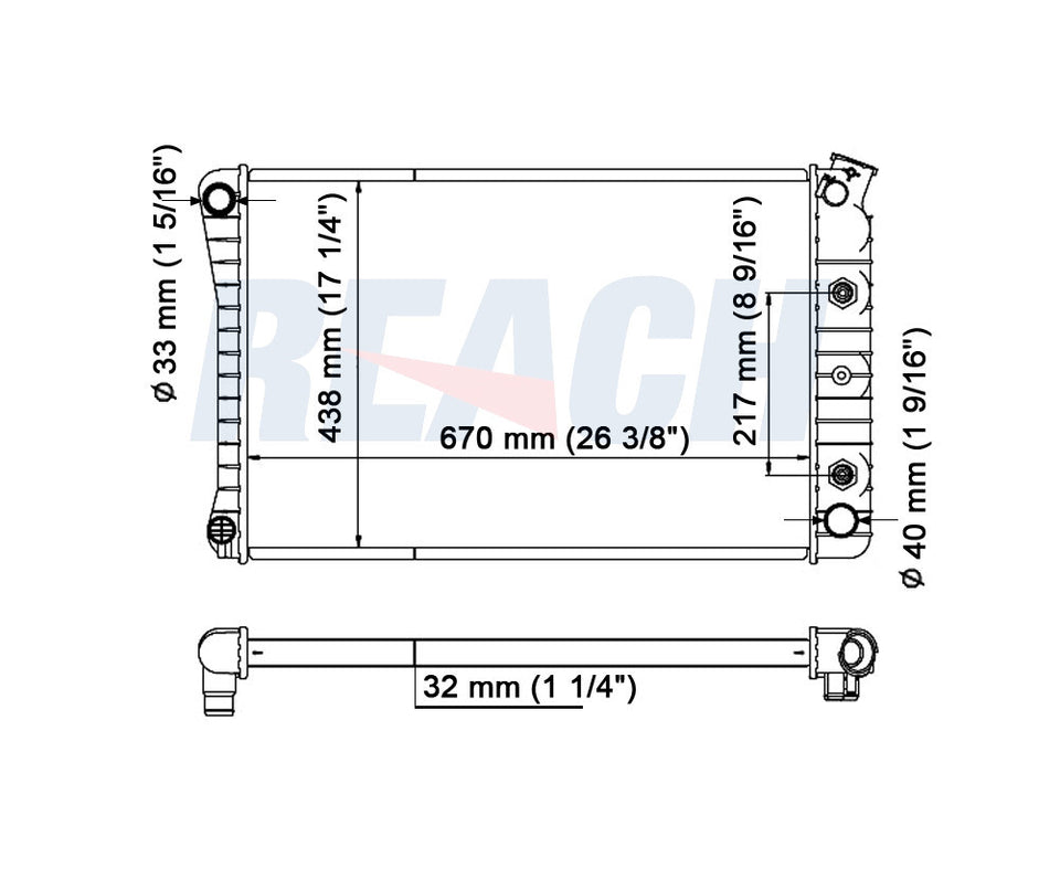 1979 CHEVROLET MONTE CARLO 5.0 L RADIATOR REA41-162A