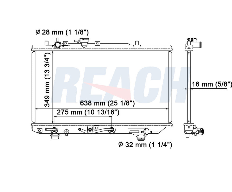 1994 FORD ASPIRE 1.3 L RADIATOR REA41-1626A