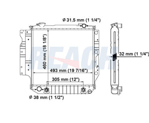 2006 JEEP WRANGLER 4.0 L RADIATOR REA41-1682A