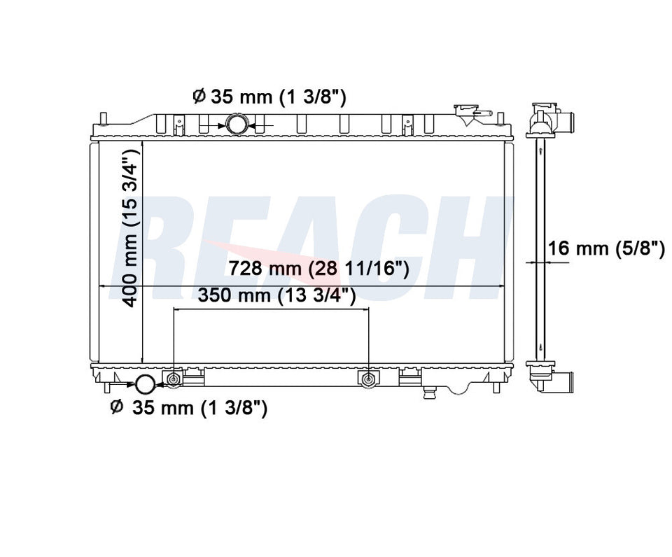 2005 NISSAN ALTIMA 2.5 L RADIATOR REA41-2414A