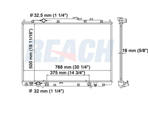 2001 ACURA MDX 3.5 L RADIATOR REA41-2417A