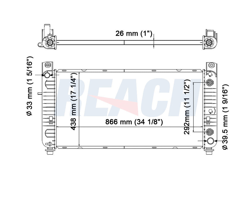2006 CADILLAC ESCALADE 6.0 L RADIATOR REA41-2423A