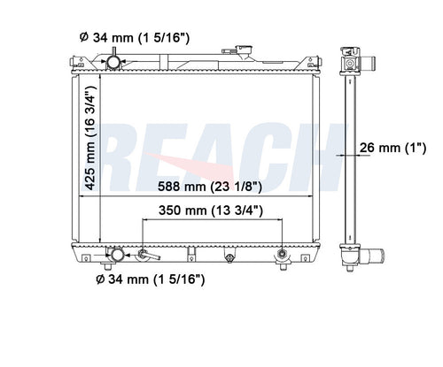 2005 SUZUKI GRAND VITARA 2.5 L RADIATOR REA41-2430A