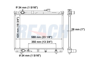 2005 SUZUKI GRAND VITARA 2.5 L RADIATOR REA41-2430A