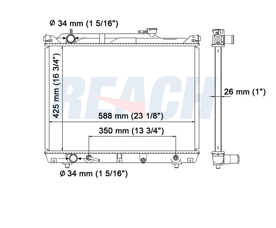 2005 SUZUKI GRAND VITARA 2.5 L RADIATOR REA41-2430A