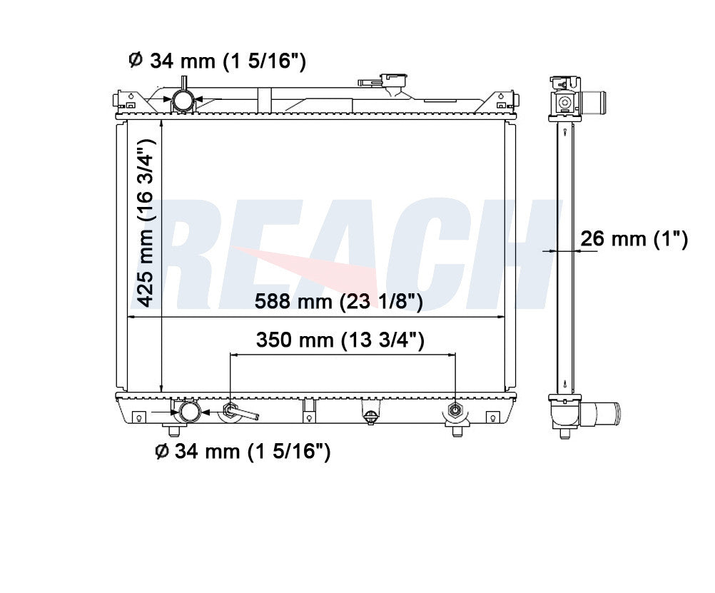 2005 SUZUKI GRAND VITARA 2.5 L RADIATOR REA41-2430A
