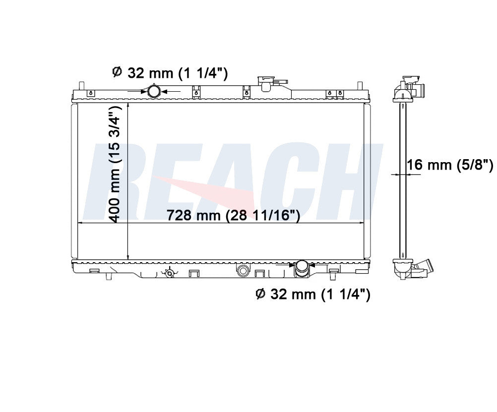 2002 HONDA CR-V 2.4 L RADIATOR REA41-2444A