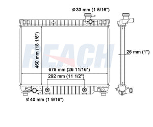 2004 GMC ENVOY XUV 4.2 L RADIATOR REA41-2458A