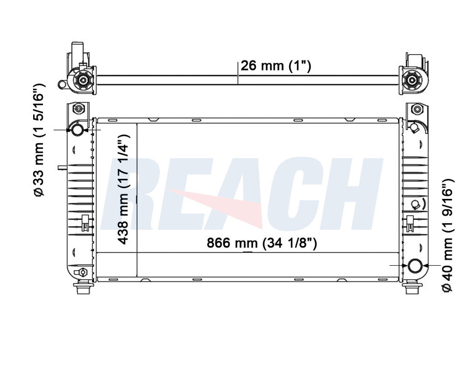 1999 CHEVROLET SILVERADO 2500 6.0 L RADIATOR REA41-2461A