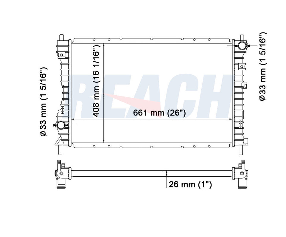 2003 SATURN VUE 2.2 L RADIATOR REA41-2462A