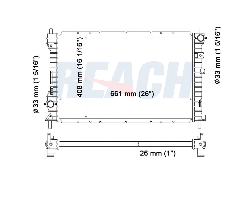 2003 SATURN VUE 2.2 L RADIATOR REA41-2462A