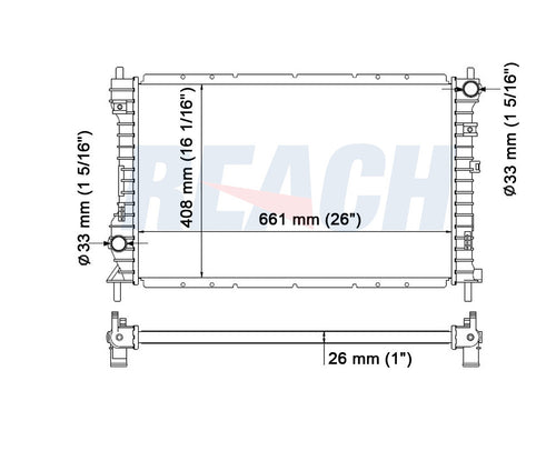 2002 SATURN VUE 2.2 L RADIATOR REA41-2462A