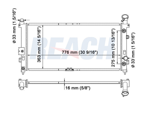 2005 SATURN RELAY 3.5 L RADIATOR REA41-2562A