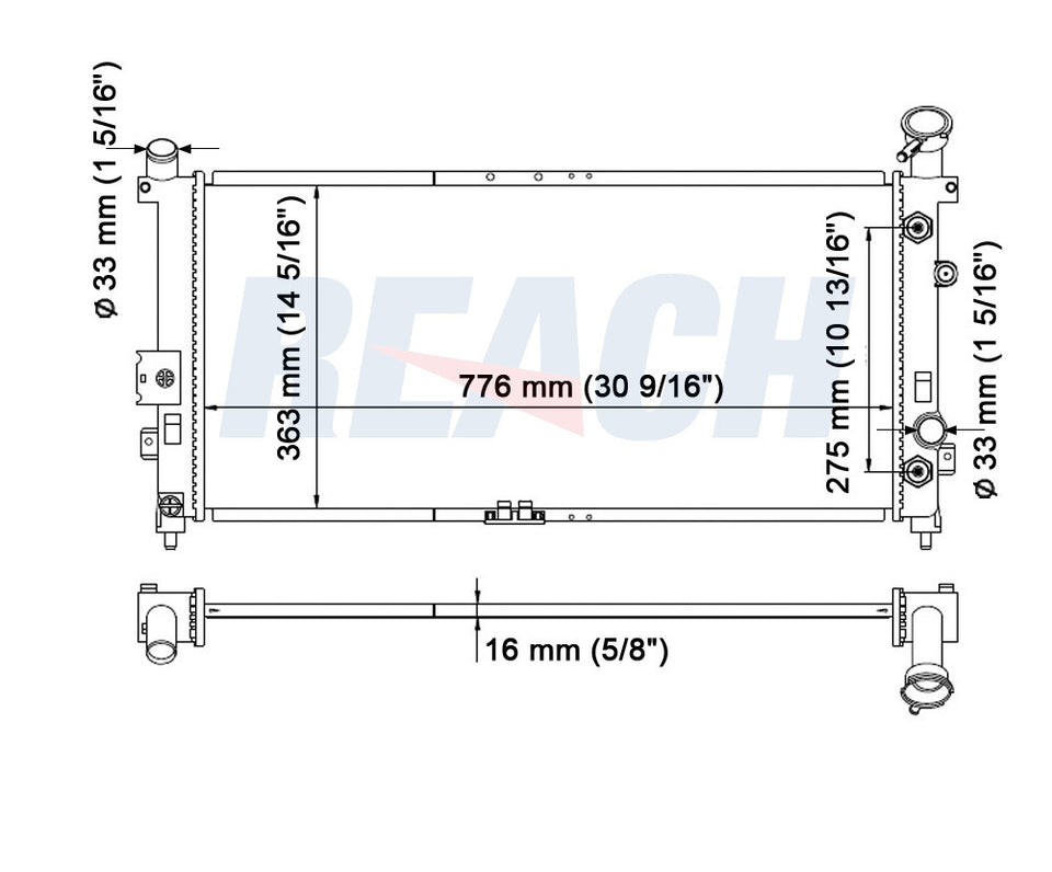 2005 SATURN RELAY 3.5 L RADIATOR REA41-2562A