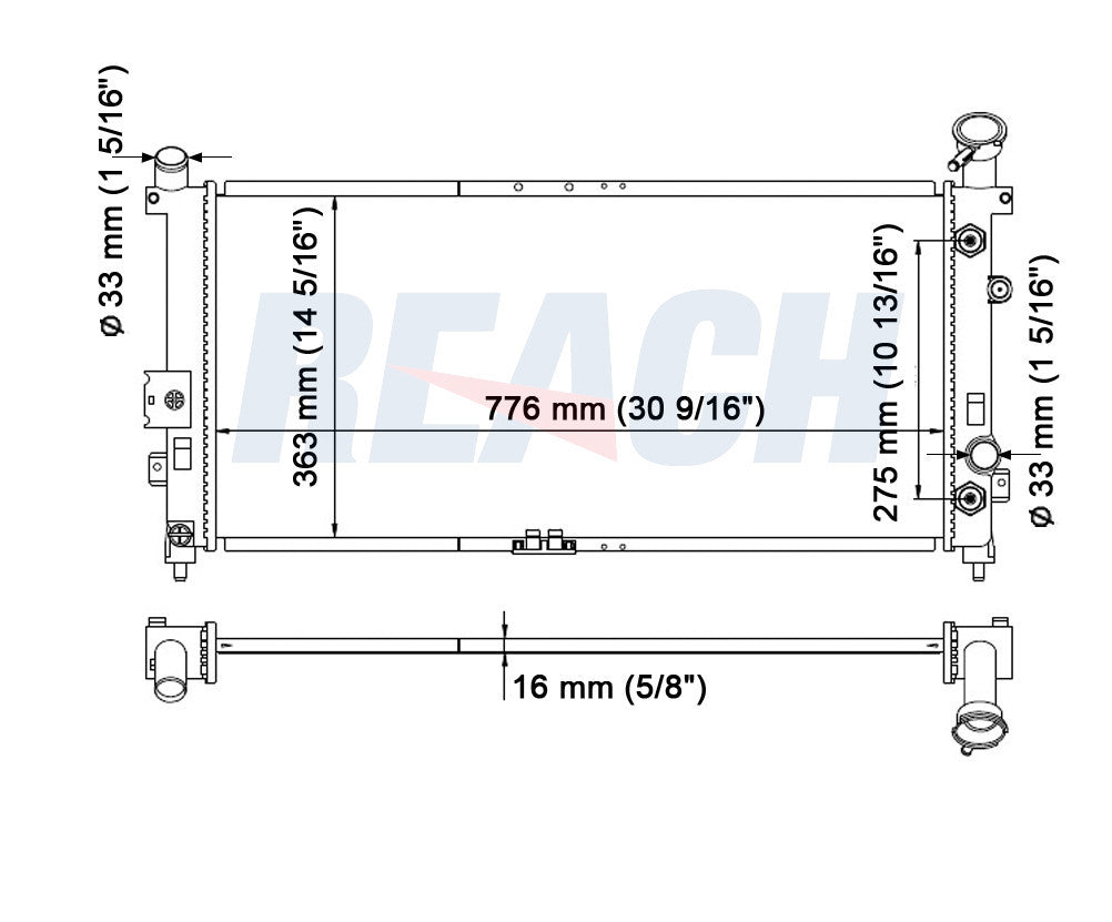 2005 SATURN RELAY 3.5 L RADIATOR REA41-2562A