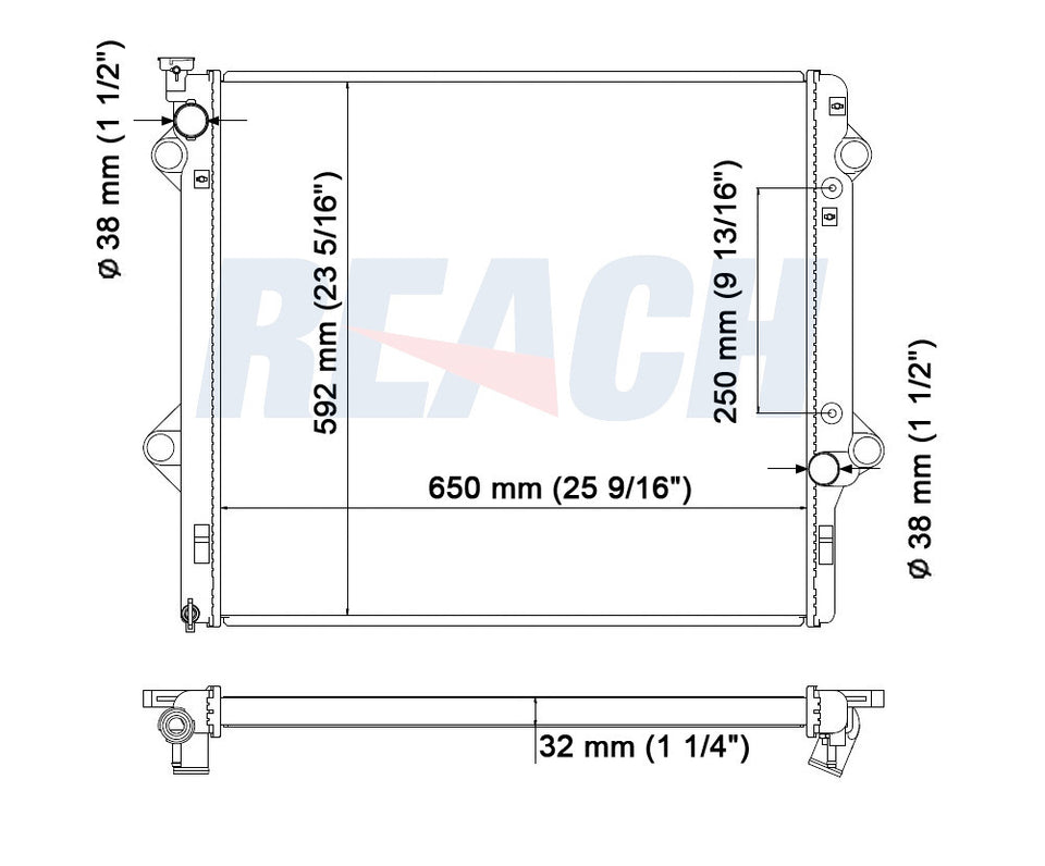 2007 LEXUS GX470 4.7 L RADIATOR REA41-2581A