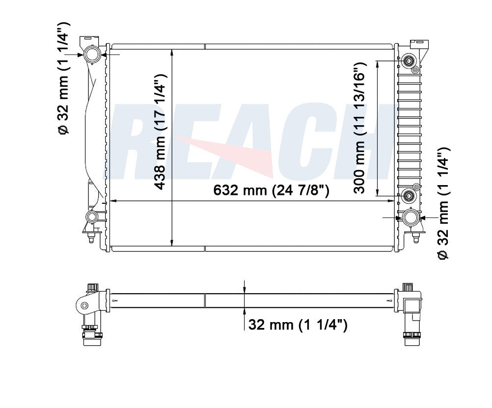 2005 AUDI A4 3.0 L RADIATOR REA41-2590A