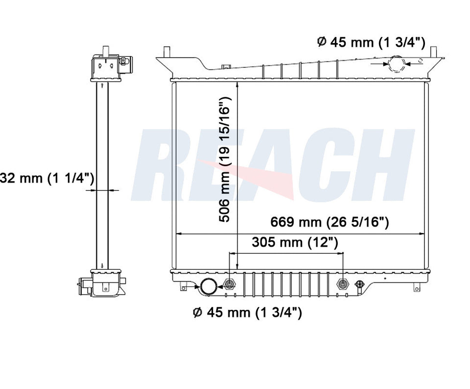 2003 LINCOLN NAVIGATOR 5.4 L RADIATOR REA41-2609A