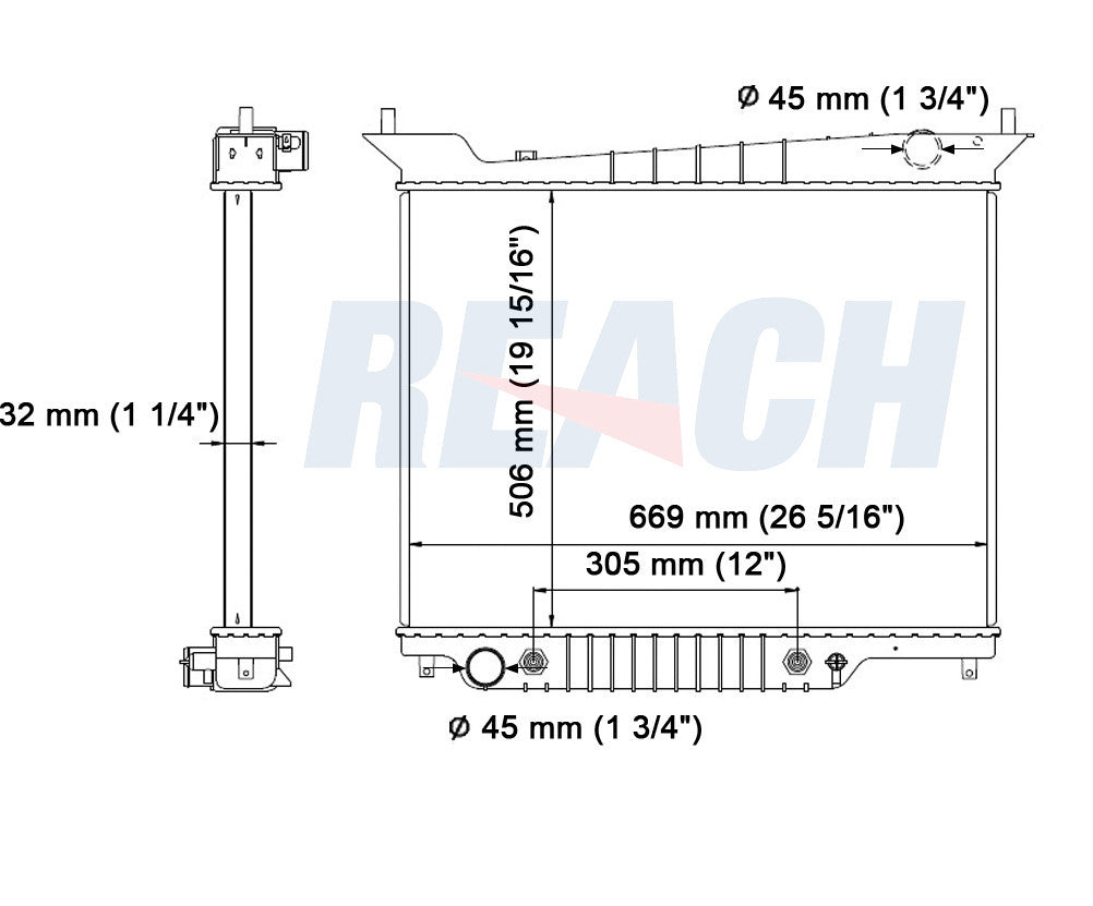2003 LINCOLN NAVIGATOR 5.4 L RADIATOR REA41-2609A