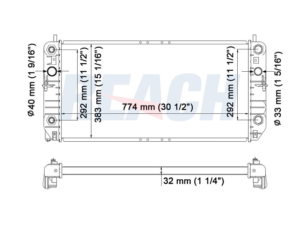 2001 CADILLAC DEVILLE 4.6 L RADIATOR REA41-2620A