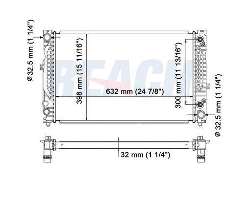 2001 AUDI A6 QUATTRO 2.7 L RADIATOR REA41-2648A