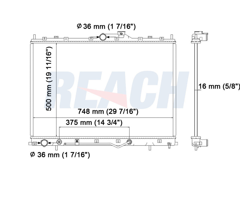 2011 MITSUBISHI ENDEAVOR 3.8 L RADIATOR REA41-2675A
