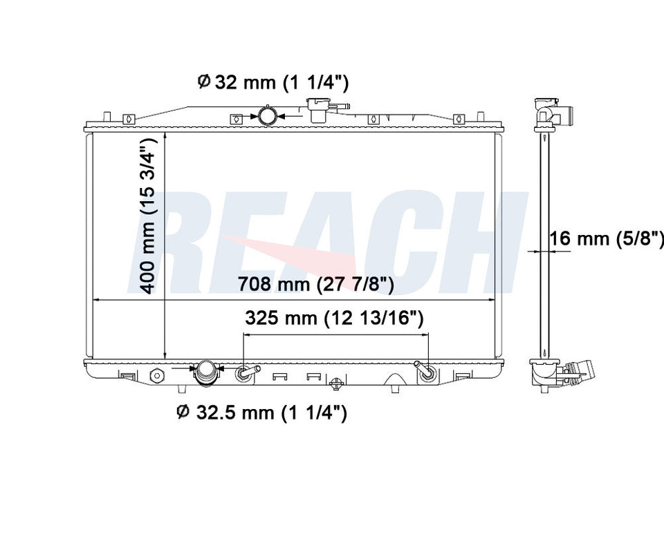 2005 ACURA TSX 2.4 L RADIATOR REA41-2680A