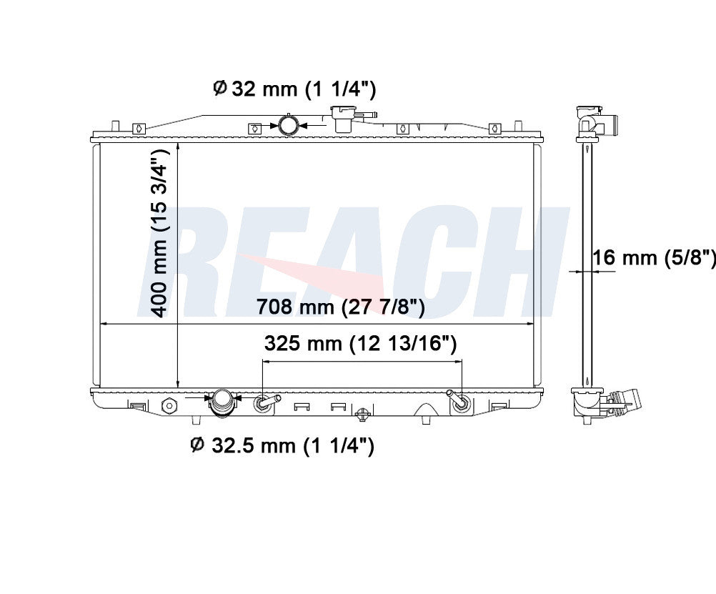 2005 ACURA TSX 2.4 L RADIATOR REA41-2680A