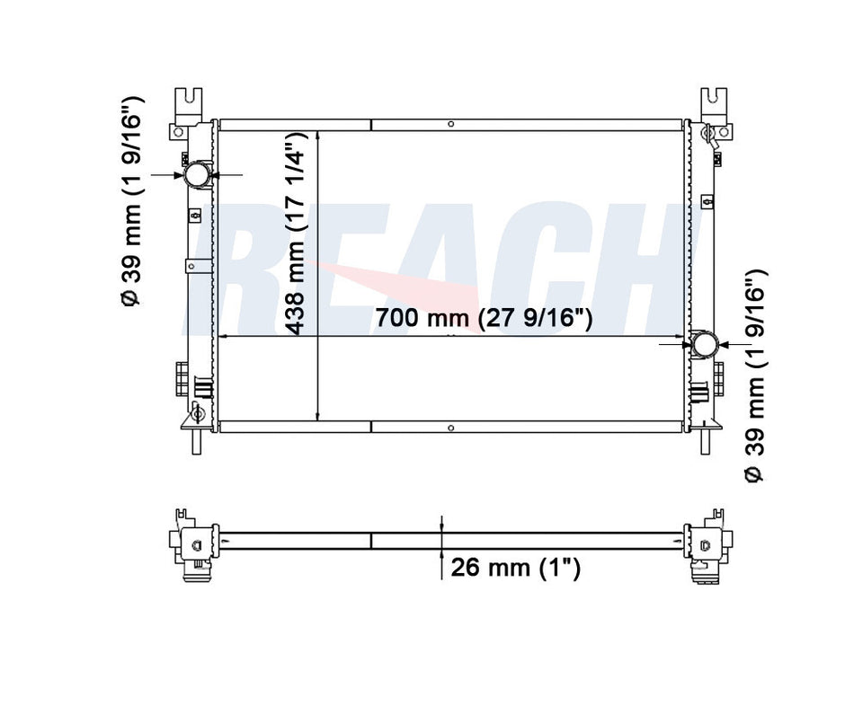 2004 CHRYSLER PACIFICA 3.5 L RADIATOR REA41-2702A
