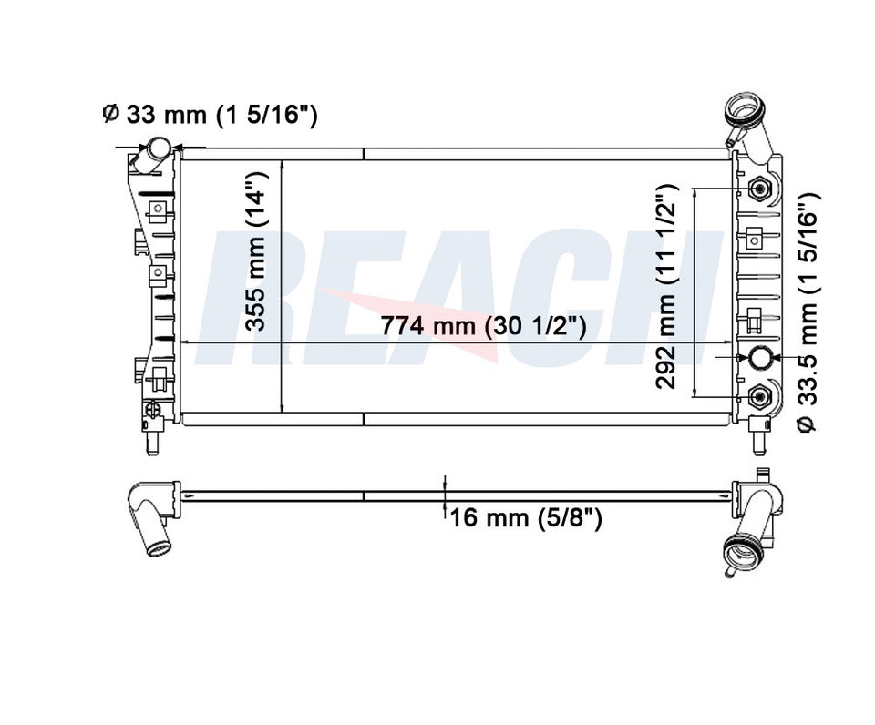 2004 CHEVROLET MONTE CARLO 3.8 L RADIATOR REA41-2710A