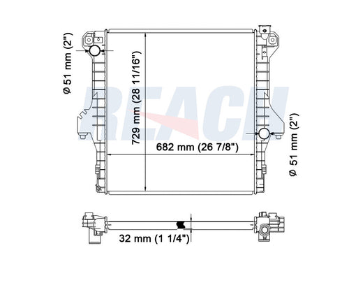 2006 DODGE RAM 3500 5.9 L RADIATOR REA41-2711A