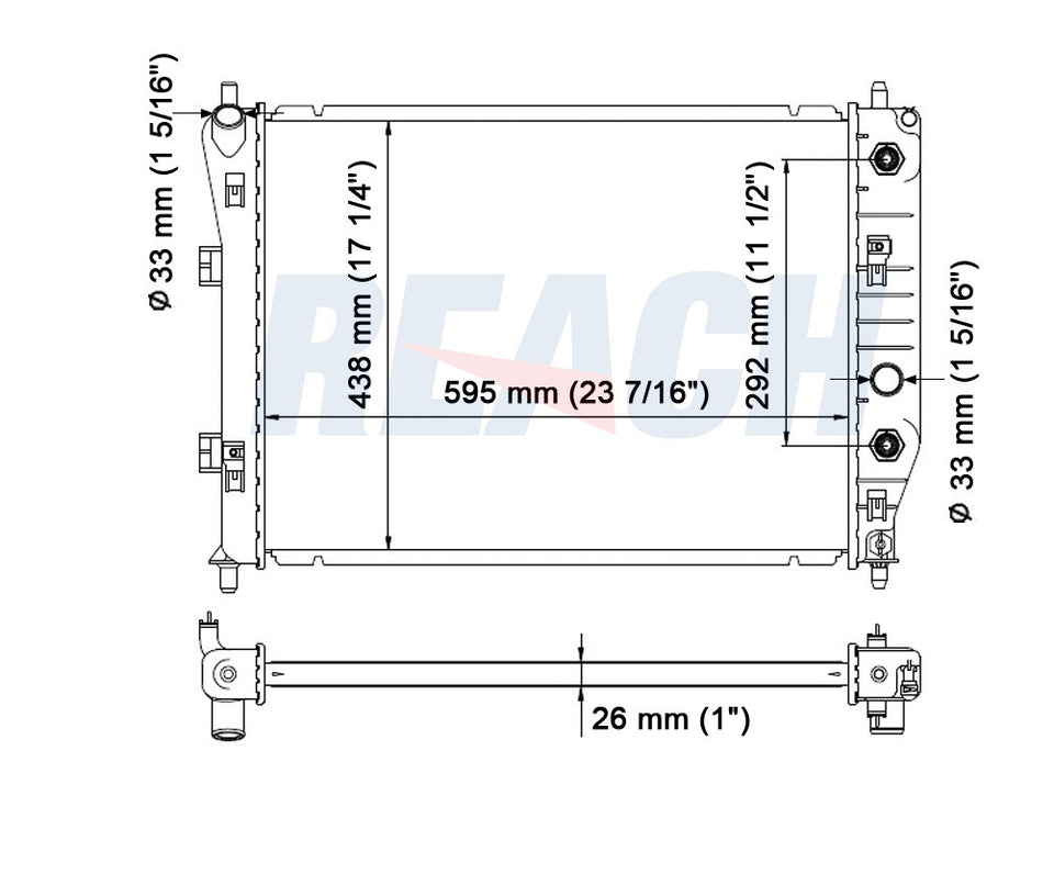 2005 CHEVROLET CORVETTE 6.0 L RADIATOR REA41-2714A