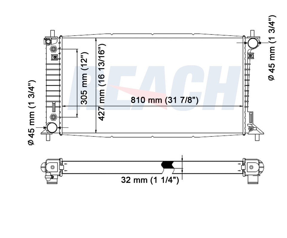 2005 LINCOLN NAVIGATOR 5.4 L RADIATOR REA41-2719A