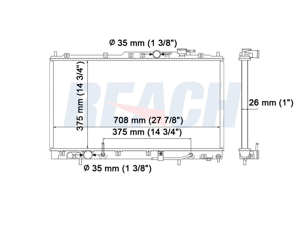 2003 MITSUBISHI GALANT 3.0 L RADIATOR REA41-2721A