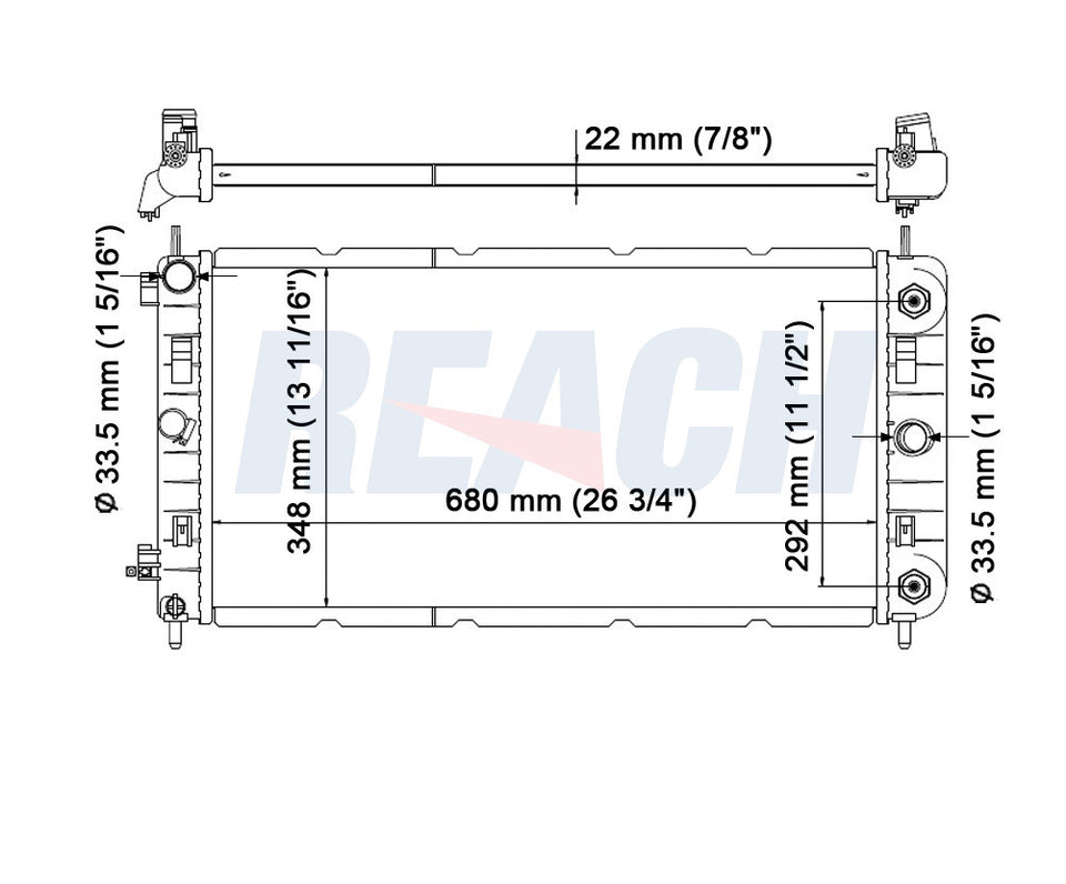 2005 CHEVROLET MALIBU 3.5 L RADIATOR REA41-2727A